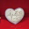 Moeda de Ouro Estilo Shuibei Token de Amor, Ouro Puro 999, Presente de Dia dos Namorados Casamento