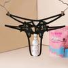 Lencería Sexy Talla Grande para Mujer Tanga Transparente Seductivo Perla Masaje Abertura en la Entrepierna Tentación Sin Eliminación Estilo Europeo y Americano Pantalones en T