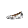 Mocasines lindos de punta redonda, modelo nuevo, versátiles para todas las estaciones, con hebilla de cinturón, corte bajo, populares zapatos individuales de piel de vaca, cómodos zapatos de tacón bajo para mujer