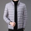 2023 Selección Ligera de Plumón Algodón Chaqueta Casual Color Sólido Corta Cuello Alto Cálido Superior Abrigo de Invierno para Hombre Tendencia