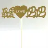 Bandeirinha de Decoração de Bolo Cartão Cartão Cartão Amor Pai Amor Mãe Decoração de Bolo de Aniversário