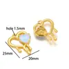 Colgante de Acero Inoxidable con Incrustaciones de Diamantes Estilo Francés Mariposa Luna Corazón Dorado Accesorios para Collar Pulsera Joyería Venta al por Mayor Transfronteriza