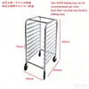 Suporte de rack para assadeiras de aço inoxidável transfronteiriço, carrinho para assadeiras, suporte de rack móvel para bolos, rack de secagem para assadeiras de pão, bolo e bolo da lua, equipamento de panificação