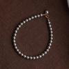 Pulseira Zhengyuan Shijia Pérola Zhenduo Cinza Cânhamo Ouro Rosa 14k Exquisita Simples Moda Versátil Design de Nicho para Mulheres