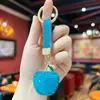 Llavero Colgante de Manzana 3D Pequeña con Incrustaciones de Pedrería Transfronteriza, Accesorio Versátil para Bolsos de Mujer, Dijes de Alta Gama, Pequeño Regalo