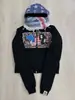 Estilo de moda hip-hop rap callejero de otoño e invierno chaqueta sudadera holgada con capucha de diseño americano para ropa de calle