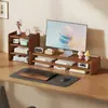 Soporte Elevador Base para Monitor de Computadora de Escritorio Soporte de Escritorio Estación de Trabajo de Escritorio de Oficina Estante de Almacenamiento con Cajón de Escritorio