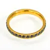 Anillo de Lujo Nicho Estilo Coreano y Japonés con Incrustaciones de Diamantes Cielo Estrellado para Mujer, Anillo de Acero de Titanio de Alta Gama de Moda Oro de 18K al por Mayor