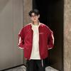 Ambos lados usan chaqueta acolchada de algodón con cuello alto para hombre, abrigo de primavera y otoño para jóvenes, moda hiphop, marca de moda, ropa tipo pan para parejas