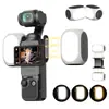 Adecuado para Dji Pocket3/4Pro Luz de Relleno Accesorios para Cámara de Acción Fotografía Luz de Flash Magnética para Selfies