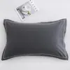 Fundas de almohada de algodón 100% cepillado 48x74 cm, juego de dos, fundas para cojines de algodón puro para adultos, tamaño grande 50x80 cm, pieza única
