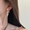 "Romance de Primavera" Pendientes Elegantes de Perlas con Lazo Rosa y Blanco Pendientes Únicos de Primavera y Verano Nuevos Pendientes 2025