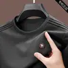 Nuevo top estilo comercio exterior, sudadera con cuello redondo y agradable para la piel para hombre, camiseta de manga larga para primavera y otoño, camisa larga casual de alta gama a la moda para hombre