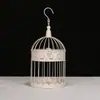 Jaula de Pájaros Vintage Hierro Blanco Accesorios de Boda Banquete Jaula Creativa Decoraciones Estilo Europeo Celebración Adornos Colgantes