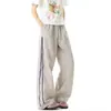 Pantalones Casuales de Bloque de Color de Secado Rápido con Cremallera para Hombres y Mujeres Verano Dopamina al Aire Libre Protección Solar Pierna Ancha Pantalones Casuales Cortavientos