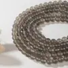 Atacado Pedras Naturais Ágata Soltas 7A Ágata Cinza Pedras Soltas Tira Longa Contas Redondas Acessórios para Joias DIY Colar Pulseira Atacado