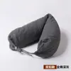Almohada de viaje para el cuello de algodón a rayas en forma de U con doble botón y partículas, almohada cervical en forma de U, almohada de salud multifuncional estilo japonés al por mayor