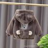 Abrigo de Bebé Otoño e Invierno Suéter de Lana Estilo Extranjero para Niños con Forro Polar Ropa de Algodón Engrosada Ropa de Invierno para Niñas Abrigo de Algodón Cálido para Bebé