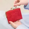 2025 Nueva Billetera Corta Transfronteriza para Mujer con Pinza Billetera para Monedas Billetera Plegable Multifuncional Retro Portatarjetas Billetera para Mujer