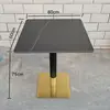 Restaurante de comida rápida, cafetería escolar, mesa de comedor de pizarra, local comercial de té de leche, área de descanso para el servicio de restaurante, mesas y sillas de reunión rectangulares y pequeñas redondas