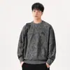 Ropa para Hombre Fengshe / Sudadera de Terciopelo Deao de Peso Pesado 400g, Amigable con la Piel, Estilo Americano, Bolsillo en el Pecho con Logo, Sudadera con Forro Polar para Primavera y Otoño