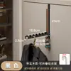 Cabide de porta dobrável em madeira de nogueira, aço carbono, instalação sem furos, adequado para quartos, banheiros e closets, para guardar roupas e acessórios