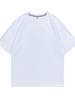 Camiseta Oversized de Manga Curta com Gola Redonda e Estampa para Casais, Tecido Ice Silk (Seda de Gelo), Estilo Coreano, Solta e Moderna, Algodão Ice Porcelain, Transfronteiriça