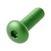 Tornillo para máquina de aleación de aluminio 7075, cabeza redonda, hexágono interior, tornillo de cabeza avellanada hexagonal anodizado verde m3m4m5m6