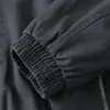 Chaqueta Holgada Minimalista con Estampado de Letras y Solapas para Hombre, Estilo High Street, Chaqueta Versátil Casual con Doble Cremallera para Primavera y Otoño