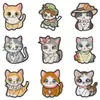 Patch Bordado de Gatinho Fofo Desenho Animado Gatinho Desenho Animado Patch Adesivo para Termocolar para Roupas Infantis, Bolsas, Patch para Roupas DIY