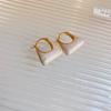 Pendientes Geométricos de Amor con Goteo de Aceite de Aguja de Plata Corea del Sur Pendientes Sencillos de Flores Pendientes de Moda Elegantes Pendientes de Alta Gama para Mujeres