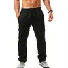 Pantalones deportivos casuales holgados de algodón y lino transpirables de estilo americano transfronterizos de moda de verano para hombre hip-hop deportivos de fitness