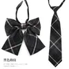 Pajarita a Cuadros Estilo Japonés JK para Niñas, Corbata de Lazo sin Nudo Estilo Escolar para Fotos de Graduación, Camisa de Uniforme Marinero para Niños