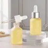 Botella Redonda con Gotero de 30ml Botella para Loción Cosmética Botella para Esencia de Cuidado de la Piel Botella para Aceite de Cuidado del Cabello Empaque de Botella de Vidrio