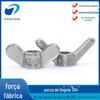 Fornecimento de fábrica 304 garra de aço inoxidável porca borboleta em forma de lingote de borboleta M6M8M10M12M16M20M24