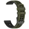 Adecuado para Serie de Relojes Samsung/Huawei/Xiaomi/Garmin Correa de Silicona de Dos Filas de Agujeros Bicolor 22mm Universal