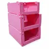 Caja de plástico hueco PP con apertura frontal inclinada, apilable, a prueba de humedad, duradera, plegable, adecuada para estanterías de almacén de comercio electrónico y contenedores de almacenamiento.