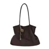 Bolso tote de gamuza para mujer 2026 nuevo modelo nicho retro diario para ir al trabajo bolso de hombro de gran capacidad bolso de mano