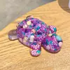 Tortuga adorno de escritorio grande para cortar fruta personalizada, juguete rompecabezas líquido con aceite, lindo y alivia el estrés
