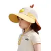 Sombrero de Verano Delgado Yipan con Doble Ala, Malla Protectora Solar, Sombrero de Pescador Cubo Solar para Niños y Niñas, Sombrero de Pescador para Bebé