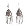 Produto de Prata Humano Prata S925 Simples Tendência Nacional Estilo Étnico Borla Inteligente Formato de Gota Brincos Femininos Retrô Literário