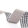 Cinta de Cuadros Grandes Bicolor Coreana para Adornos de Cabello DIY, Lazos, Accesorios de Ropa, Sombrero de Paja, Zapatos, Flores, Cinta para Embalaje