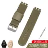 Para SWATCH SWATCH correa de reloj correa tejida de lona de nylon correa 17 19 20 mm correa de silicona de repuesto