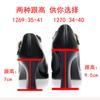 Plataforma impermeable punta redonda suela gruesa pasarela zapatos cheongsam zapatos de madre de mediana edad zapatos de cuero modelo performance tacones altos
