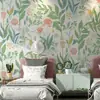 Papel de parede fresco retrô fresco estilo floral pequeno nórdico floral estilo rural americano papel de parede para parede de fundo de TV