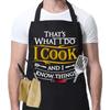 Exclusivo Transfronterizo Delantal de Chef para Barbacoa para Hombre Negro con Texto Divertido y Bolsillo Ajustable Impermeable