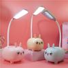 Lámpara de escritorio pequeña LED, protección para los ojos, estudio, dormitorio de estudiantes, lámpara de noche, USB, recargable, lectura, lindos dibujos animados para niños