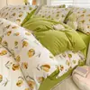 Funda de edredón de una sola pieza 150x200x230 cm, algodón lavado, para dormitorio estudiantil individual, funda de edredón gruesa cepillada para niños 1.5