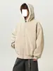 Chaqueta con Capucha Retro Americana para Hombre, Chaqueta Casual de Forro Polar para Invierno, Abrigo de Algodón Cálido de Moda con Cuello de Piel