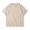 Camiseta Vintage Pesada 230g Lavada e Desgastada, Estilo de Rua Europeu e Americano, Algodão Puro, Caimento Solto, Manga Curta, Estampa de Dragão Personalizada Transfronteiriça
